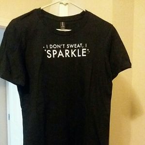 Inspiration.fit Small I Don't Sweat I Sparkle Top